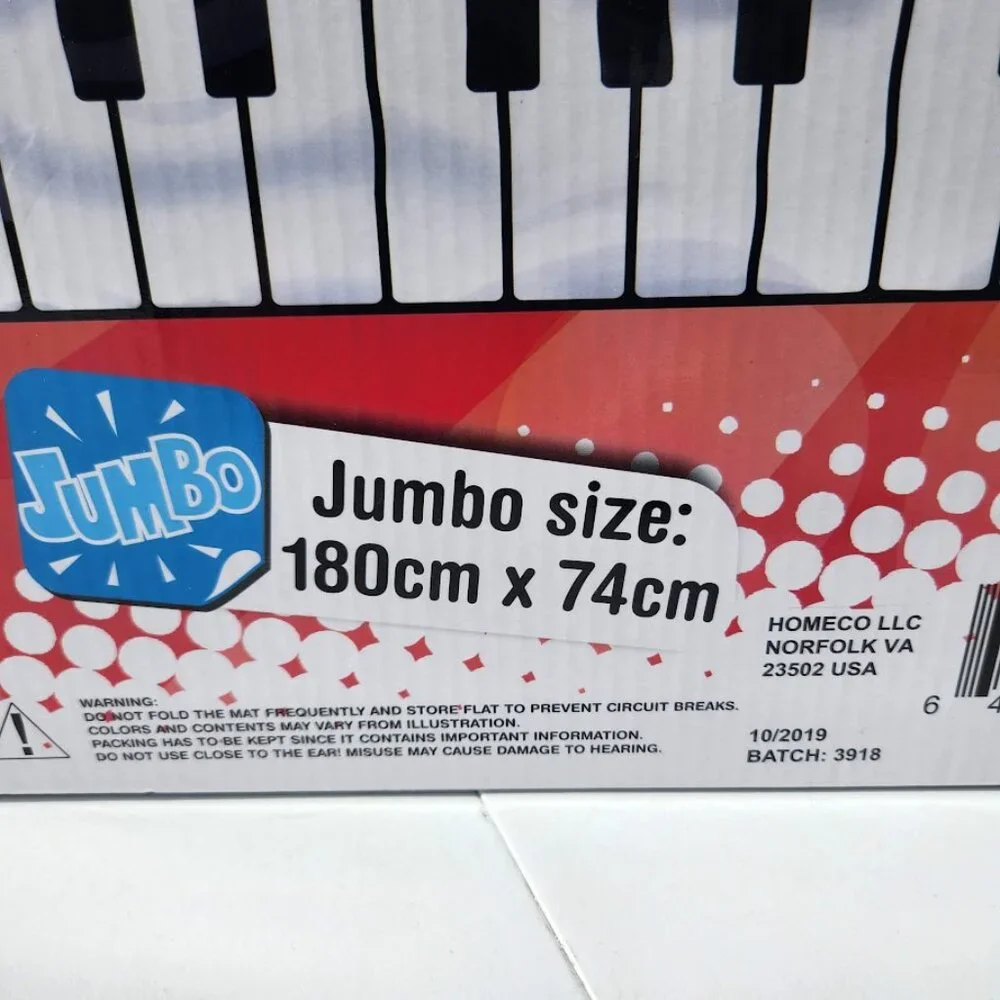 New Giant Floor Piano Keyboard Playmat Foldable Mat Musical Instrument Toddler K